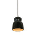 Justice Designs - CER-6515-CBGD-NCKL-BKCD - One Light Pendant - Radiance - Carbon Matte Black with Champagne Gold