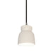 Justice Designs - CER-6515-MAT-NCKL-BKCD - One Light Pendant - Radiance - Matte White