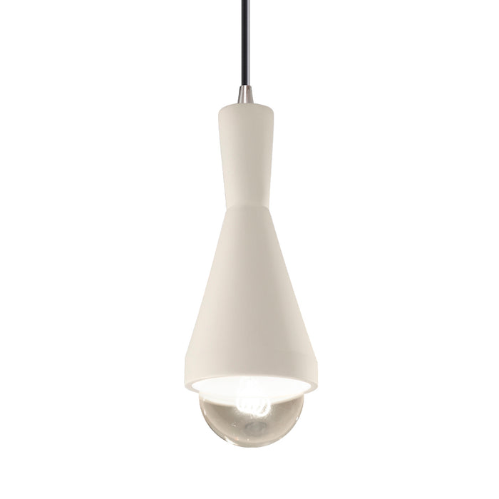 Justice Designs - CER-6520-MAT-NCKL-BKCD - One Light Pendant - Radiance - Matte White