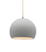 Justice Designs - CER-6530-BIS-ABRS-BEIG-TWST - One Light Pendant - Radiance - Bisque