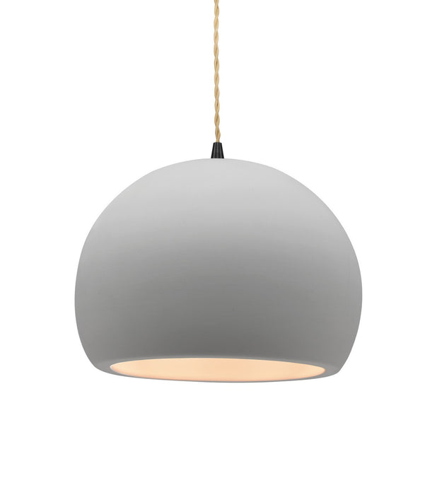 Justice Designs - CER-6533-BIS-MBLK-BEIG-TWST - One Light Pendant - Radiance - Bisque