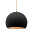 Justice Designs - CER-6533-CBGD-ABRS-BEIG-TWST - One Light Pendant - Radiance - Carbon Matte Black w/ Champagne Gold