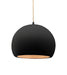 Justice Designs - CER-6533-CBGD-MBLK-BEIG-TWST - One Light Pendant - Radiance - Carbon Matte Black w/ Champagne Gold