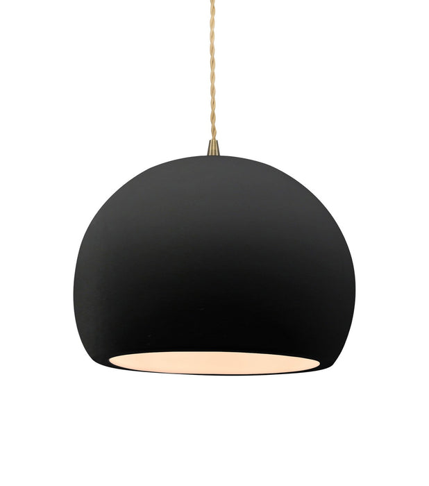 Justice Designs - CER-6533-CRB-ABRS-BEIG-TWST - One Light Pendant - Radiance - Carbon - Matte Black