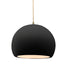 Justice Designs - CER-6533-CRB-ABRS-BEIG-TWST - One Light Pendant - Radiance - Carbon - Matte Black