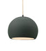 Justice Designs - CER-6533-PWGN-MBLK-BEIG-TWST - One Light Pendant - Radiance - Pewter Green