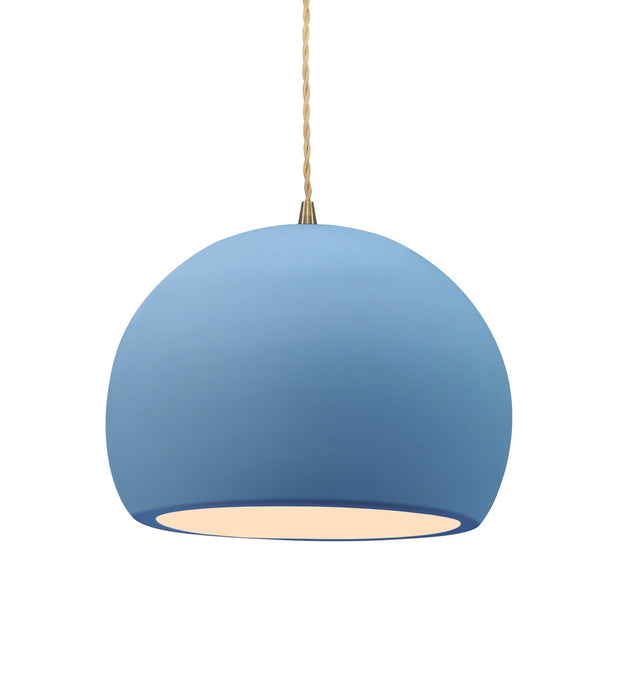 Justice Designs - CER-6533-SKBL-ABRS-BEIG-TWST - One Light Pendant - Radiance - Sky Blue