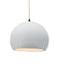 Justice Designs - CER-6533-WHT-MBLK-BEIG-TWST - One Light Pendant - Radiance - Gloss White