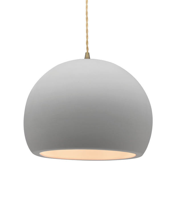 Justice Designs - CER-6535-BIS-ABRS-BEIG-TWST - One Light Pendant - Radiance - Bisque