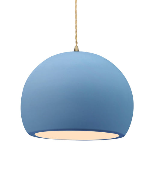 Justice Designs - CER-6535-SKBL-ABRS-BEIG-TWST - One Light Pendant - Radiance - Sky Blue