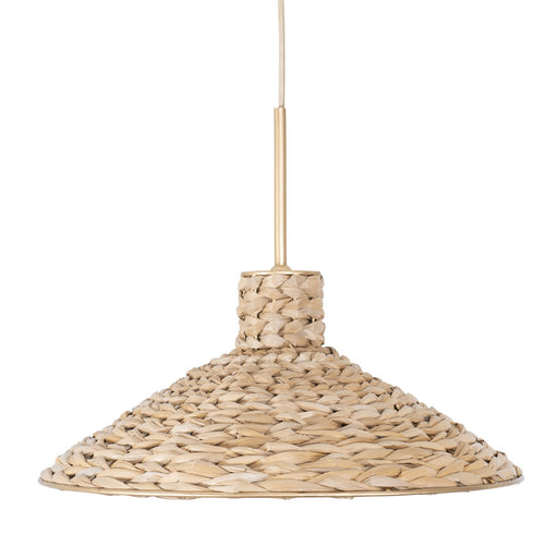 Varaluz - 502P01MFGN - One Light Pendant - Hilton Head - French Gold/Natural Seagrass