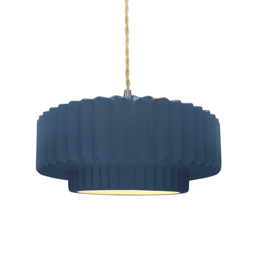 Justice Designs - CER-6553-MID-NCKL-BEIG-TWST - One Light Pendant - Radiance - Midnight Sky