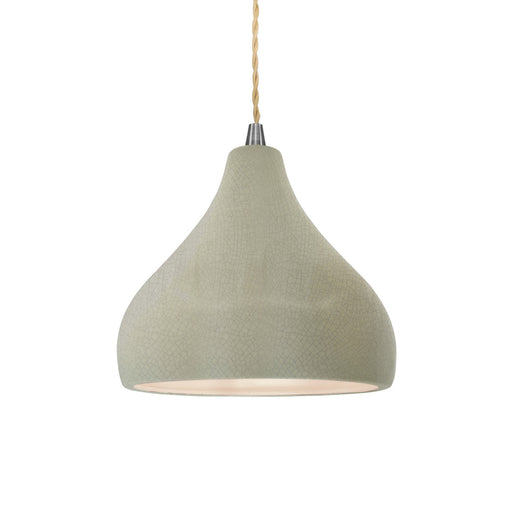 Justice Designs - CER-6560-CKC-NCKL-BEIG-TWST - One Light Pendant - Radiance - Celadon Green Crackle