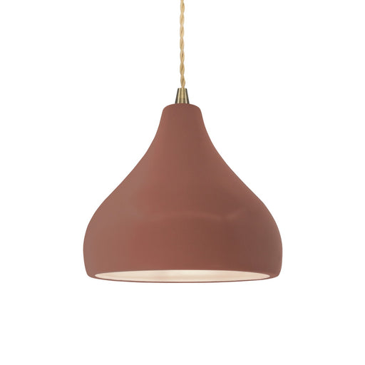 Justice Designs - CER-6560-CLAY-ABRS-BEIG-TWST - One Light Pendant - Radiance - Canyon Clay