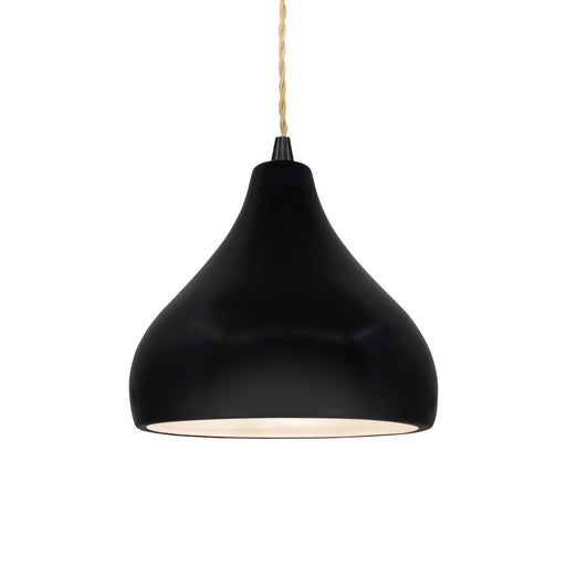 Justice Designs - CER-6560-CRB-MBLK-BEIG-TWST - One Light Pendant - Radiance - Carbon - Matte Black