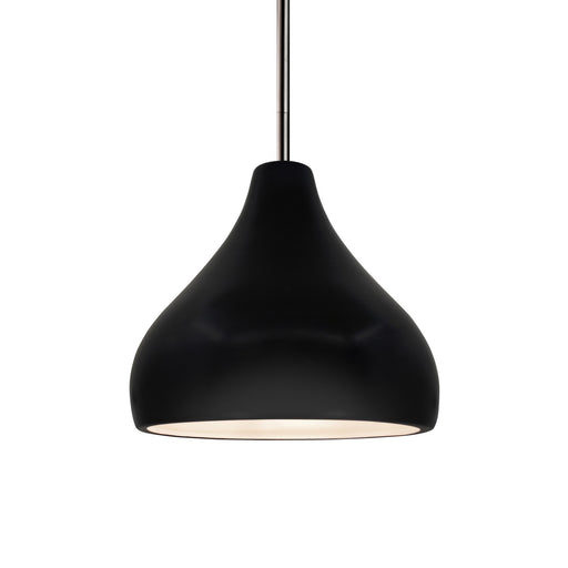 Justice Designs - CER-6560-CRB-NCKL-RIGID - One Light Pendant - Radiance - Carbon - Matte Black