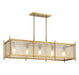 Savoy House - 1-3802-5-322 - Five Light Linear Chandelier - Jacobs - Warm Brass