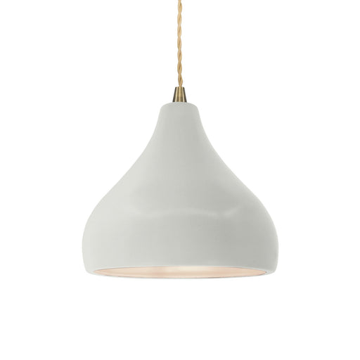 Justice Designs - CER-6560-MAT-ABRS-BEIG-TWST - One Light Pendant - Radiance - Matte White