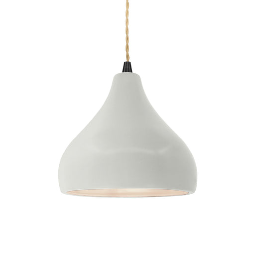 Justice Designs - CER-6560-MAT-MBLK-BEIG-TWST - One Light Pendant - Radiance - Matte White