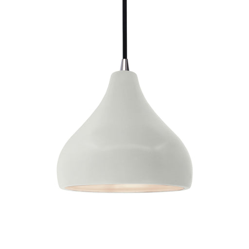 Justice Designs - CER-6560-MAT-NCKL-BKCD - One Light Pendant - Radiance - Matte White