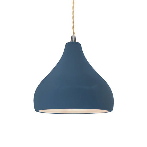 Justice Designs - CER-6560-MDMT-NCKL-BEIG-TWST - One Light Pendant - Radiance - Midnight Sky w/ Matte White