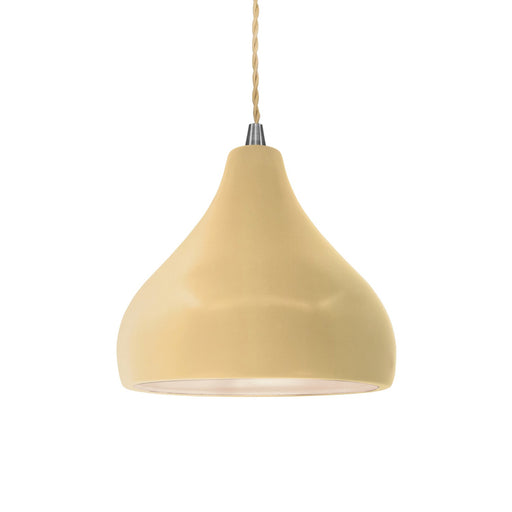 Justice Designs - CER-6560-MYLW-NCKL-BEIG-TWST - One Light Pendant - Radiance - Muted Yellow