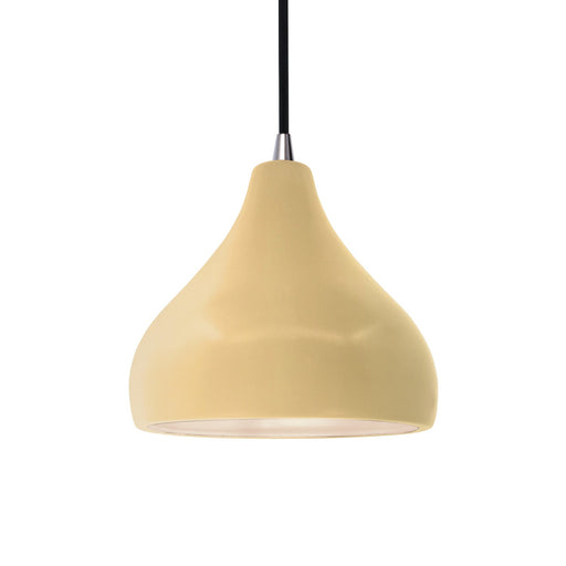 Justice Designs - CER-6560-MYLW-NCKL-BKCD - One Light Pendant - Radiance - Muted Yellow