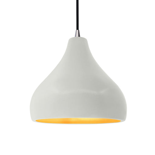 Justice Designs - CER-6563-MTGD-NCKL-BKCD - One Light Pendant - Radiance - Matte White w/ Champagne Gold