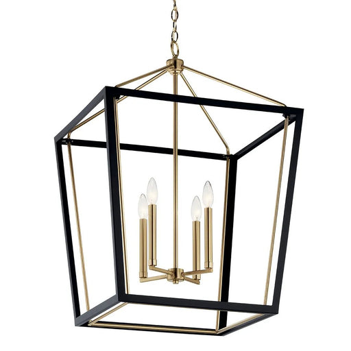 Kichler - 52619CPZBK - Four Light Foyer Pendant - Delvin - Champagne Bronze