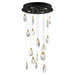 ET2 - E11079-122BKPG - LED Pendant - Pebble - Black / Polished Gold