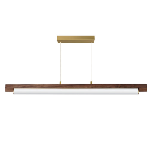 ET2 - E24932-WNAB - LED Linear Pendant - Joist - Whit Alabaster / Natural Aged Brass