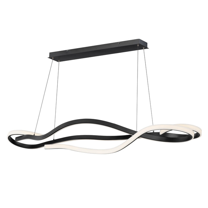 ET2 - E30666-BK - LED Linear Pendant - Serpentine - Black