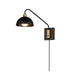 Maxim - 10021BKNAB - One Light Wall Sconce - Thelonious - Black / Natural Aged Brass