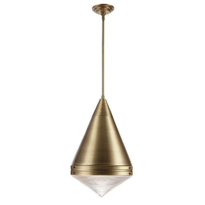 Maxim - 10396PRNAB - One Light Pendant - Hargreaves - Natural Aged Brass