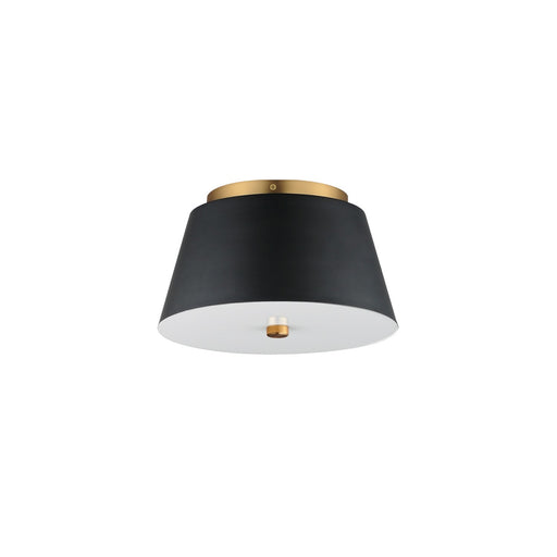 Maxim - 10710WTBKNAB - LED Flush Mount - Miles - Black / Natural Aged Brass