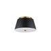 Maxim - 10710WTBKNAB - LED Flush Mount - Miles - Black / Natural Aged Brass