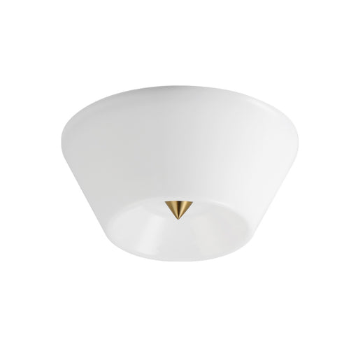 Maxim - 11150WTNAB - LED Flush Mount - Tack - Natural Aged Brass