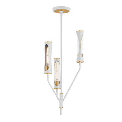 Maxim - 16173CLLFGNAB - LED Pendant - Regent - Light French Gray / Natural Aged Brass