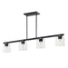 Maxim - 21236CLBK - Four Light Linear Pendant - Scoop - Black