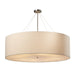 Justice Designs - FAB-9597-CREM-NCKL - Eight Light Pendant - Textile - Brushed Nickel