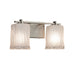 Justice Designs - GLA-8442-26-WTFR-NCKL - Two Light Bath Bar - Veneto Luce - Brushed Nickel