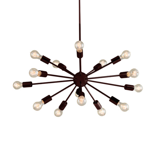 Justice Designs - NSH-8024-DBRZ - 15 Light Chandelier - Axion - Dark Bronze