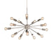 Justice Designs - NSH-8024-NCKL - 15 Light Chandelier - Axion - Brushed Nickel