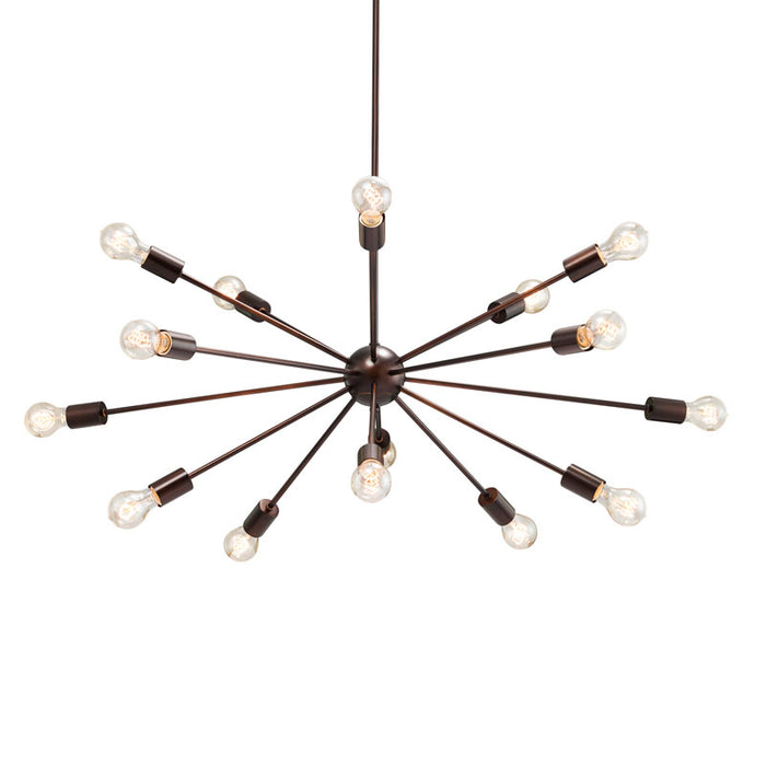 Justice Designs - NSH-8027-DBRZ - 15 Light Chandelier - Axion - Dark Bronze