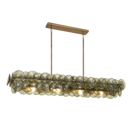 Maxim - 21826GNWBR - Four Light Linear Chandelier - Loren - Weathered Brass