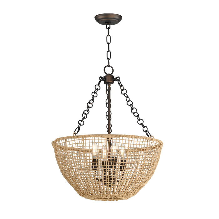 Maxim - 22473NAANB - Four Light Pendant - Cestino - Antique Bronze