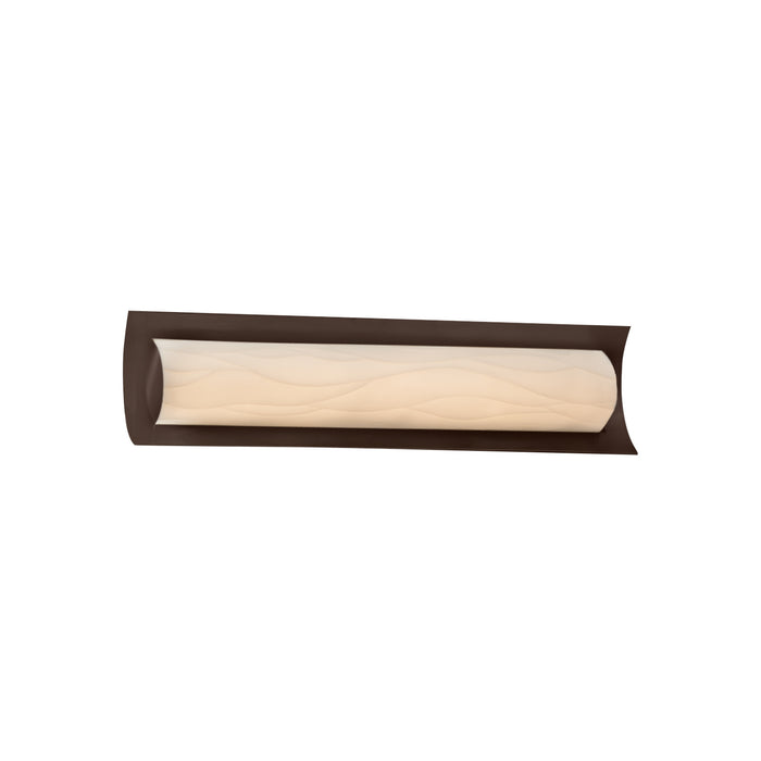 Justice Designs - PNA-8631-WAVE-DBRZ - LED Linear Bath Bar - Porcelina - Dark Bronze