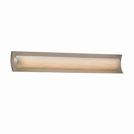 Justice Designs - PNA-8635-WAVE-NCKL - LED Linear Bath Bar - Porcelina - Brushed Nickel