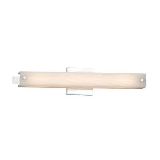 Justice Designs - PNA-8681-WAVE-CROM - LED Linear Bath Bar - Porcelina - Polished Chrome