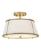 Hinkley - 4893LDB-OW - LED Semi-Flush Mount - Clarke - Lacquered Dark Brass